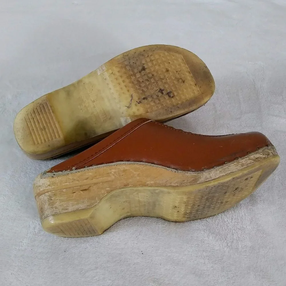 Brown Leather Mules - Picture 6 of 8
